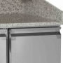 Table à pizzas dessus granite 2 portes 370 L
