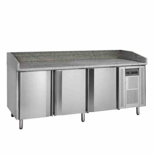 Table à pizzas dessus granite 3 portes 565 L