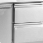 Comptoir à pizza 3 portes GN1/1 dessus granite 368 L