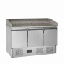 Comptoir à pizza 3 portes GN1/1 dessus granite 368 L