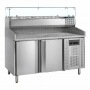 Table à pizzas dessus granite 2 portes saladette 6x GN 1/3 370 L