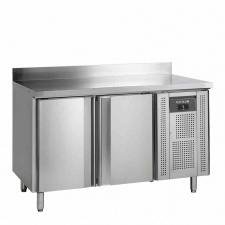 Table réfrigérée inox avec dosseret 2 portes GN 1/1 190 L