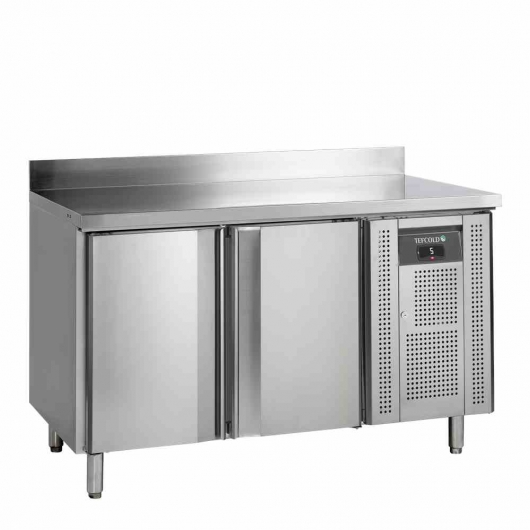 Table réfrigérée inox avec dosseret 2 portes GN 1/1 190 L