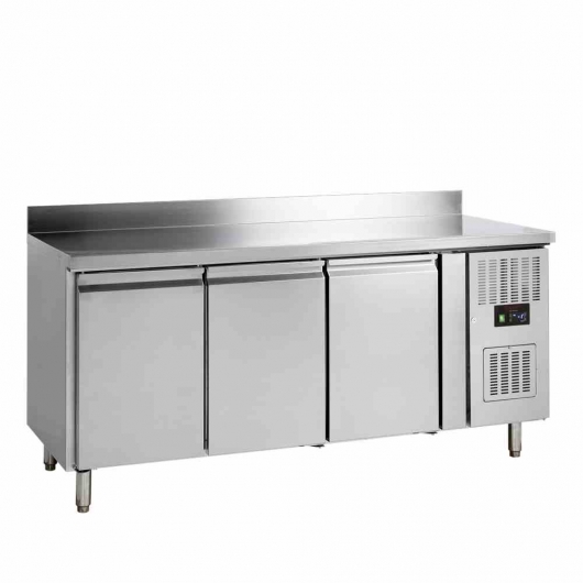 Table réfrigérée positive adossée 3 portes GN 1/1 402 L