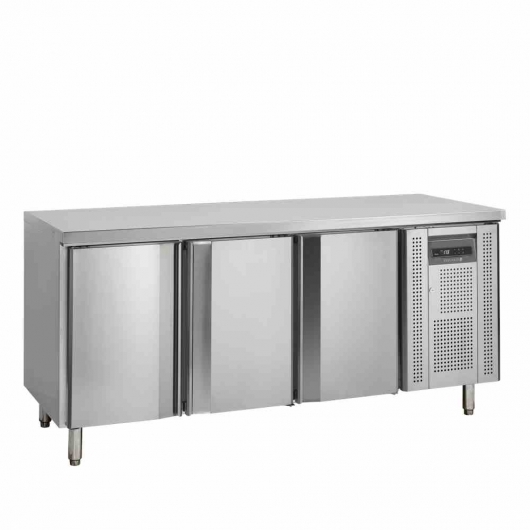 Refroidisseur de comptoir snack inox 3 portes 345 L