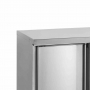 Refroidisseur de comptoir snack inox avec dosseret 3 portes 345 L