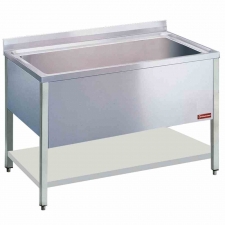 Plonge inox cuve large L. 1600 mm
