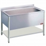 Plonge inox cuve large L. 1600 mm