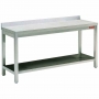 Table inox adossée P. 600 mm L. 2400 mm