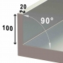 Table inox adossée P. 600 mm L. 600 mm