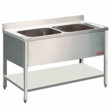 Plonge 2 cuves P. 700 mm L. 1400 mm
