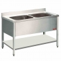 Plonge 2 cuves P. 700 mm L. 1400 mm