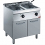 Friteuse électrique 2 x 14 L sur armoire