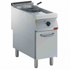 Friteuse électrique 1 cuve Y 15 L brûleurs extérieurs sur meuble