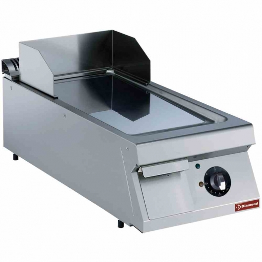 Plaque de cuisson électrique lisse chrome dur TOP L. 400 mm P. 900 mm