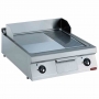 Plaque de cuisson électrique 2/3 lisse 1/3 rainurée acier traité brossé TOP P. 900 mm