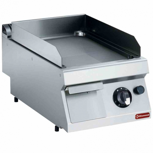 Plaque de cuisson gaz lisse acier traité brossé TOP L. 400 mm P. 700 mm