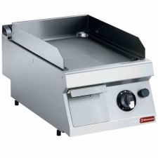 Plaque de cuisson gaz lisse au chrome dur TOP L. 400 mm P. 700 mm