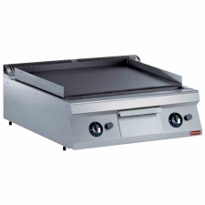 Plaque de cuisson gaz lisse acier traité brossé TOP L. 800 mm P. 900 mm