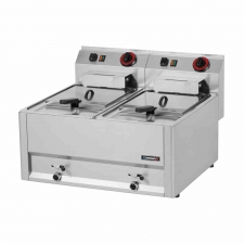 Friteuse électrique à poser avec vanne de vidange 2 x 8 litres