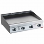 Plaque de cuisson gaz HP lisse nitro chrome L. 1200 mm