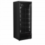 Armoire froide négative 1 porte vitrée noire 390 L