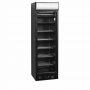 Armoire froide négative 1 porte vitrée noire caisson lumineux 270 L