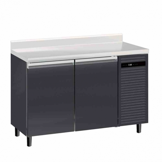 Arrière-bar skinplate groupe logé H. 1000 mm 2 portes 260 litres