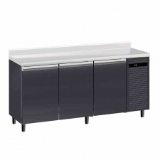 Arrière-bar skinplate groupe logé H. 1000 mm 3 portes 400 litres