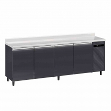 Arrière-bar skinplate groupe logé H. 1000 mm 4 portes 540 litres