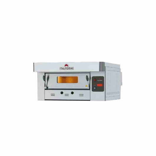 Four à pizza gaz gamme Eco Gaz finition inox 1 chambre 6 pizzas