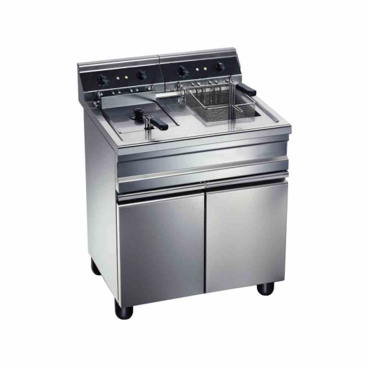 Friteuse électrique sur coffre 2 bacs 14 litres