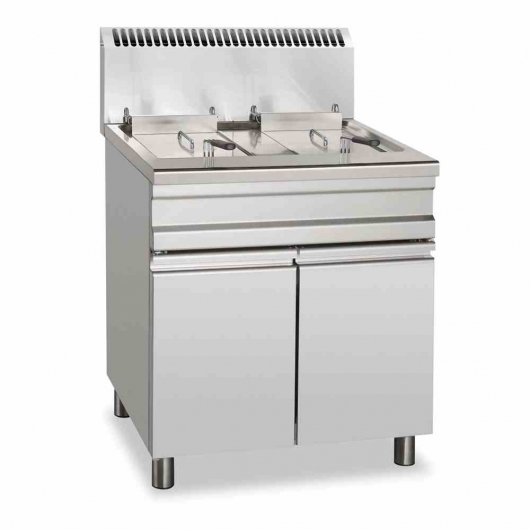 Friteuse gaz sur coffre 2 bacs 14 litres