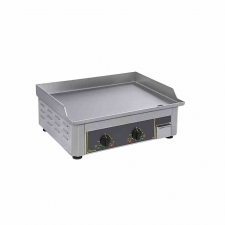 Plaque à snacker électrique lisse en inox 2 zones