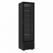 Armoire froide négative 1 porte en verre noire 221 L