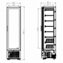 Armoire froide négative 1 porte en verre noire 221 L