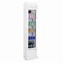 Armoire froide positive 1 porte en verre étroit blanche 105 L