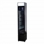 Armoire froide positive 1 porte en verre étroit noire 105 L