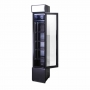 Armoire froide positive 1 porte en verre étroit noire 105 L