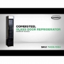 Armoire froide positive 1 porte en verre étroit noire 105 L