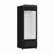 Armoire froide positive 1 porte en verre noire 240 L