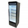 Armoire froide positive 1 porte en verre noire 240 L