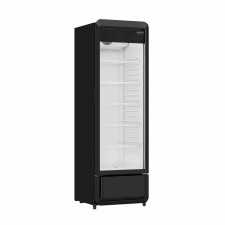 Armoire froide positive 1 porte en verre noire 280 L