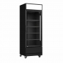 Armoire froide positive 1 porte en verre noire 360 L