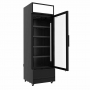 Armoire froide positive 1 porte en verre noire 360 L