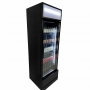 Armoire froide positive 1 porte en verre noire 360 L