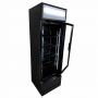 Armoire froide positive 1 porte en verre noire 360 L