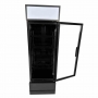 Armoire froide positive 1 porte en verre noire 360 L
