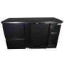 Arrière bar réfrigérée noir 1 porte et 2 tiroirs 350 L