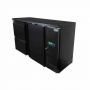 Arrière bar réfrigérée noir 1 porte et 2 tiroirs 350 L